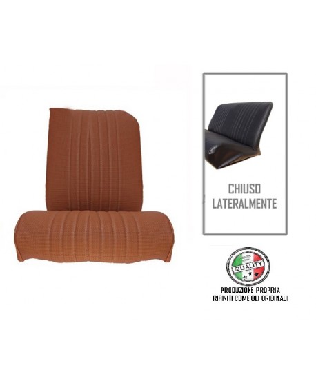 Seat cover front left brown skai ventilated right angle