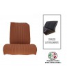 Seat cover front left brown skai ventilated right angle