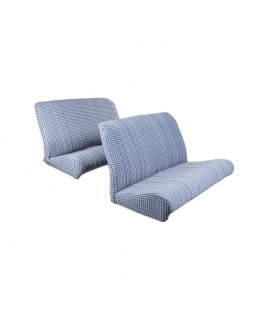 Seat covers (double bench) Pied de Poule BLUE
