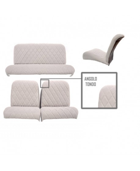 Seat covers (front sym + rear bench) Charleston low quality reproduction