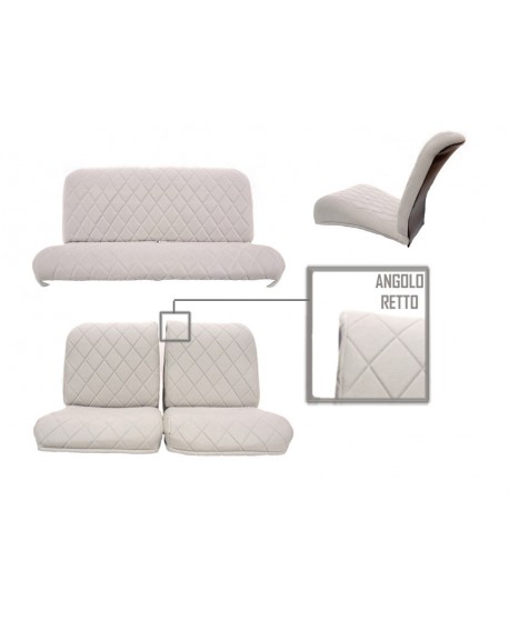Kit rivestimenti anteriori sep.+ panca posteriore Charleston angolo RETTO (tessuto grigio) PREZZO CONVENIENZA