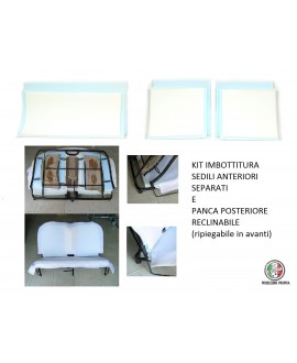 Kit padding foam (front seats + rear bench RECLINABLE VERSION)