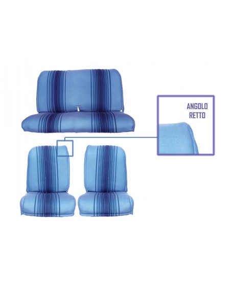 Kit rivestimenti ant.+post. righe blu (angolo interno ant retto)