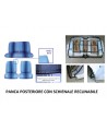 Kit rivestimenti ant.+ panca post schienale reclinabile righe blu (angolo interno ant retto)