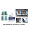 Kit rivestimenti ant.+ panca post schienale reclinabile righe verde  (angolo interno ant retto)