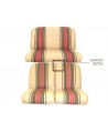 Seat covers (front asymmetrical + rear bench) beige with red stripes