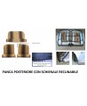 Kit rivestimenti ant.+ panca post schienale reclinabile righe marrone  (angolo interno ant retto)