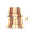 Seat covers (front symmetrical + rear bench) beige with red stripes