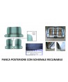 Seat covers (front symmetrical + rear bench) green stripes RECLINABLE version