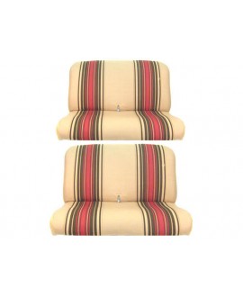 Seat covers (double bench) beige red stripes