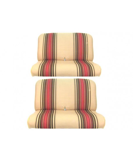 Kit rivestimenti panca ant.+ post. fissa beige righe rosse