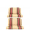 Seat covers (double bench) beige red stripes