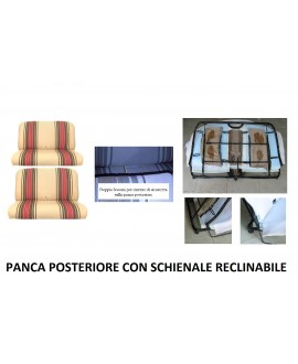Kit rivestimenti panca ant.+ panca post schienale reclinabile beige righe rosse