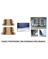 Kit rivestimenti panca ant.+ panca post schienale reclinabile righe marrone