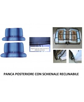 Kit rivestimenti panca ant.+ panca post schienale reclinabile righe blu