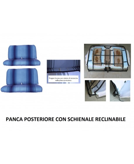 Seat covers (double bench) blue stripes RECLINABLE VERSION