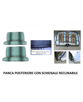 Kit rivestimenti panca ant.+ panca post schienale reclinabile righe verde