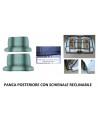 Kit rivestimenti panca ant.+ panca post schienale reclinabile righe verde