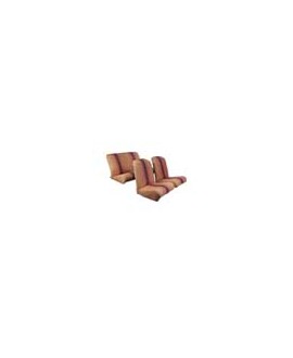 Kit rivestimenti sedili ant. angolo retto + panca post. righe arancio (nostra produzione)