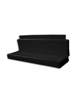 Rear bench (cover + padding foam) black for Mehari NPM PRODUCTION