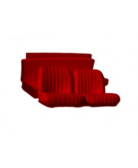 Seat covers (front + rear) red for Mehari