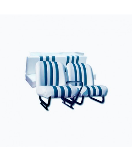 Kit seats (front with structures + rear bench) white with ESKI stripes for Mehari