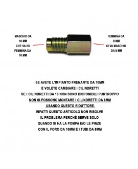 137A Riduttore raccordo tubo freni da 10mm a 8mm