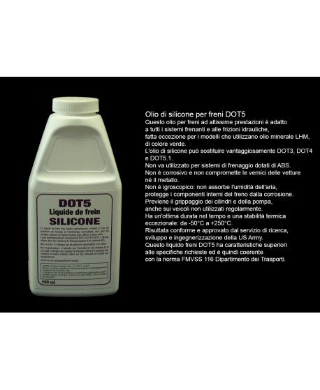 140SIL05 Olio freni DOT 5 silicone ( 0,5 litri)