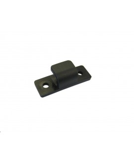Black plastic hook for elastic fastening