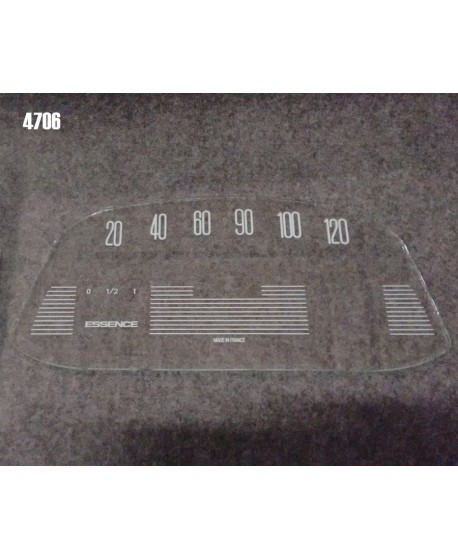 Odometer glass AMI6 (6V Veglio fondoscala 120 KM/h)