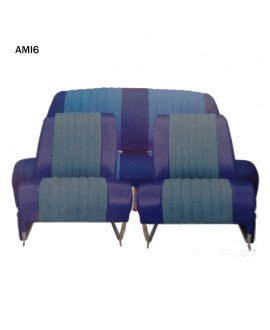 Kit rivestimenti 2 sedili singoli + panca posteriore AMI6 Club Blu diamante (non ribaltabili)