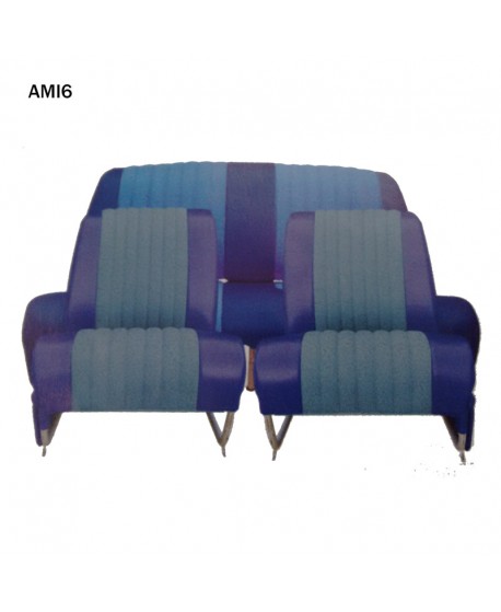 Kit rivestimenti 2 sedili singoli + panca posteriore AMI6 Club Blu diamante (non ribaltabili)