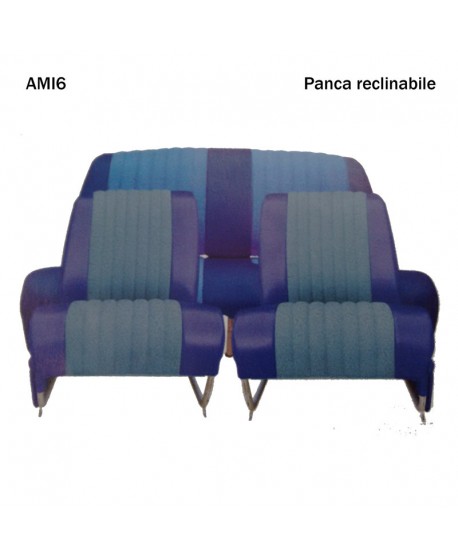 Kit seat covers (2 front seats +  foldable rear bench) AMI6 Club blue diamante