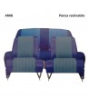 Kit seat covers (2 front seats +  foldable rear bench) AMI6 Club blue diamante