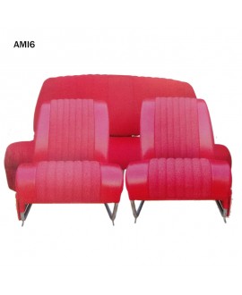 Kit rivestimenti 2 sedili singoli + panca posteriore AMI6 Club Rosso diamante (non ribaltabili)