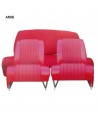 Kit rivestimenti 2 sedili singoli + panca posteriore AMI6 Club Rosso diamante (non ribaltabili)