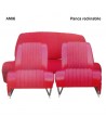 Kit rivestimenti 2 sedili singoli + panca posteriore AMI6 Club Rosso diamante (ribaltabili)