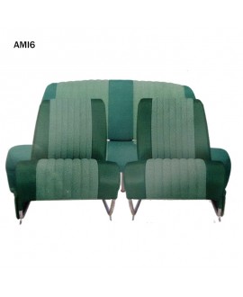 Kit rivestimenti 2 sedili singoli + panca posteriore AMI6 Club Verde diamante (non ribaltabili)