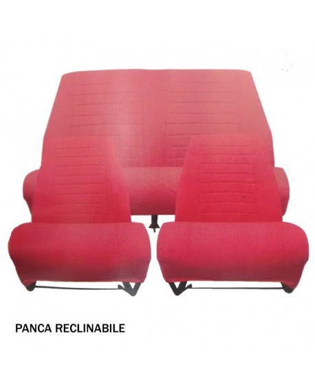 Kit rivestimenti 2 sedili singoli + panca posteriore AMI8 Rosso diamante