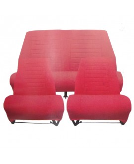 Kit seat covers (2 front seats + rear bench) AMI8 Confort red diamante