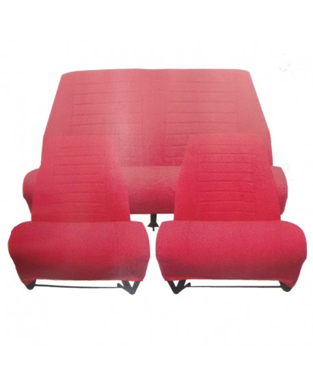 Kit seat covers (2 front seats + rear bench) AMI8 Confort red diamante