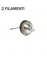 Faro completo posteriore BIANCO con supporto lampada 2 filamenti