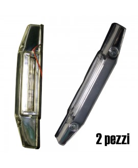 Pair of square license plate lights