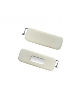 Pair of withe ivory parasols (original material and metal support)