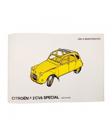 Libretto "Uso e manutenzione" 2CV6 Special (AZ-KA/B)