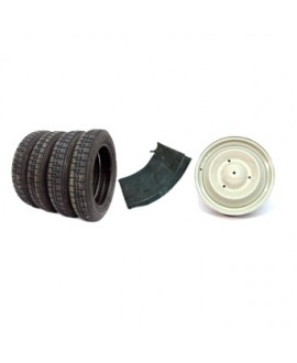 Kit promo lotto pneu 125-15 Journey (2cv/Dyane)+ cerchioni + camere d'aria (315X4+504x4+354x4)
