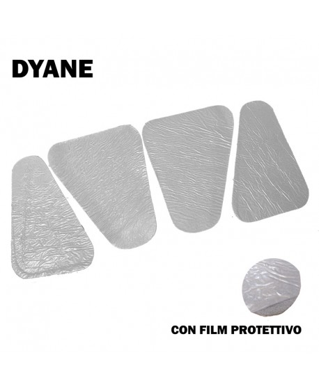 2834 Kit rivestimento portello baule feltro grigio Dyane (4 pezzi)