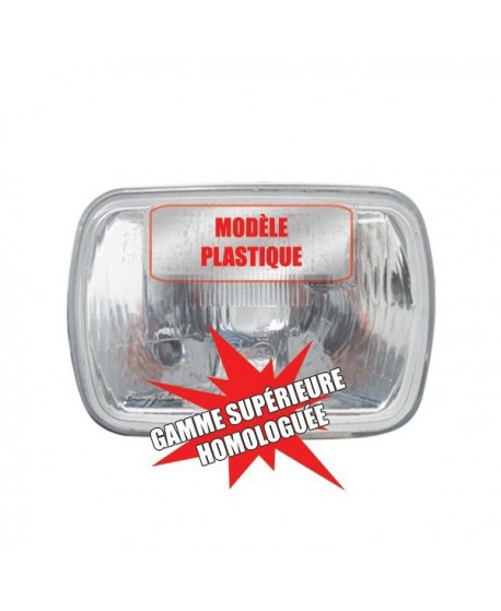 Parabola faro rettangolare 2cv specifica per calotta in plastica