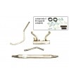 KIT scarico con finale CORTO + KIT fissaggio (art.171b-172-173-174-176) Walker
