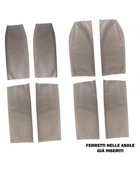 Seat canvas kit (separate front and rear bench) - 8 pieces